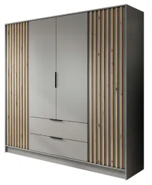 szafa-uchylna-letto-206-4d-szara-lamele-szuflady