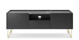 stolik-szafka-rtv-144-harmon-grafit-blat-marmur