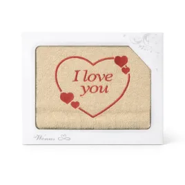 recznik-z-haftem-i-love-you-bezowy-bawelniany-chlonny
