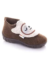 kapcie-dzieciece-z-leniwcem-welniane-brazowe-go-kids-r-23
