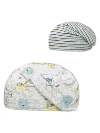 dziecieca-czapka-beanie-dwustronna-w-paski-i-zwierzatka-doll-r-45