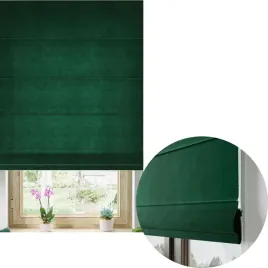 roleta-rzymska-gotowa-z-mechanizmem-80x170-zielona-welurowa-velvet-welur