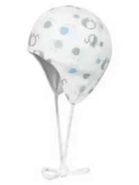 czapka-niemowleca-dwustronna-biala-paski-slonie-wiazana-doll-r-35