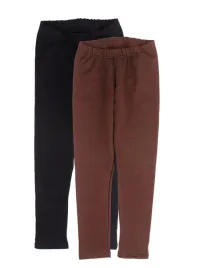dziewczece-legginsy-ocieplane-2pak-jasnobrazowe-i-czarne-tup-tup-r-110