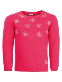 sweter-dziewczecy-w-sniezynki-rozowy-lief-r-56
