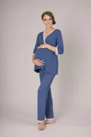 damska-pizama-ciazowa-dluga-z-koronka-niebieska-miracle-r-xxl