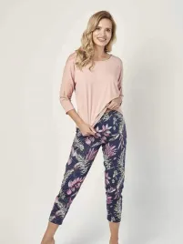 pizama-damska-dluga-rozowo-granatowa-taro-r-xl