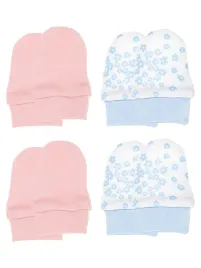 4-pak-niemowlece-rekawiczki-bawelniane-kwiatki-nicol-r-onesize