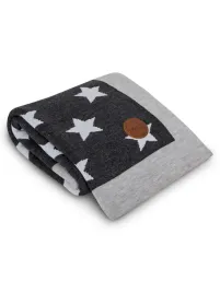 niemowlecy-kocyk-90x90-grey-stars-ciemnoszary-ceba-baby-r