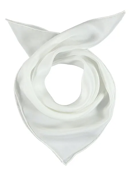 Damska bandana jedwabna gładka biała Passigatti, r. ONESIZE