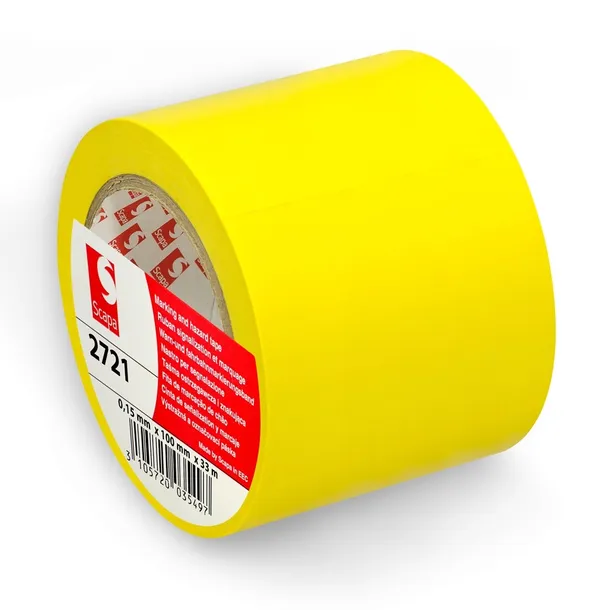 Taśma podłogowa ŻÓŁTA włoska Scapa oznaczeniowa ostrzegawcza 2721 100mm/33m