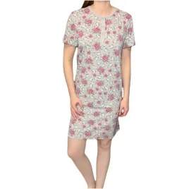 koszula-nocna-szara-przed-kolano-roze-xl