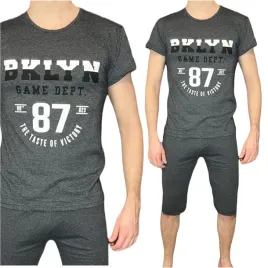 pizama-meska-grafitowy-melanz-3-4-spodnie-krotki-rekaw-bklyn-xxl