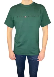 t-shirt-meski-ciemno-zielony-gladki-okragly-dekolt-m