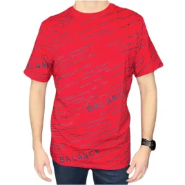 t-shirt-meski-czerwony-okragly-dekolt-napis-granatowy-balance-l