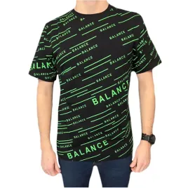 t-shirt-meski-czarny-okragly-dekolt-napis-zielony-balance-xl
