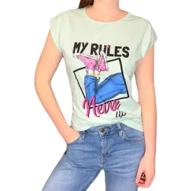 t-shirt-damski-mieta-okragly-dekolt-my-rules-m