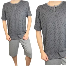 pizama-meska-grafit-melanz-3-4-spodnie-2xl