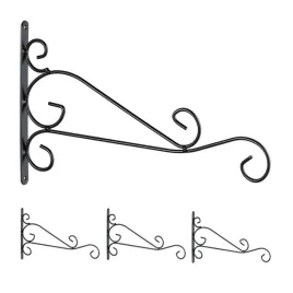 czarny-uchwyt-na-kwiaty-na-sciane-wieszak-scienny-zestaw-4-i68