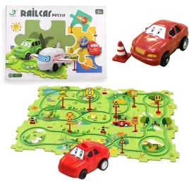 tor-wyscigowy-puzzle-zwierzeta-z-samochodem-wyscigowym-15-el