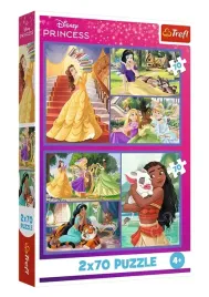 puzzle-2-x-70-el-disney-bajkowe-dni-ksiezniczki-trefl