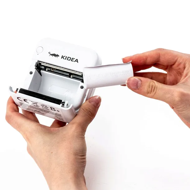 mini-drukarka-termiczna-biala-8-rolek-kidea-marka-kidea