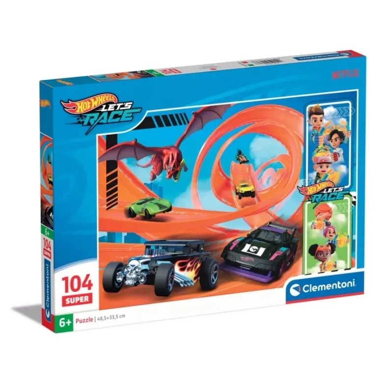 puzzle-104-elementow-super-hot-wheels-clementoni