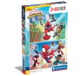 puzzle-super-kolor-spidey-and-his-amazing-2x60-el-clementoni