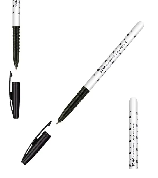 Długopis Gwiazdka Toma TO-059 Superfine W Gwiazdki Czarny