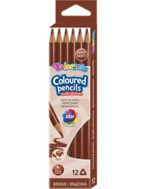 kredki-olowkowe-brazowe-colorino-12-sztuk