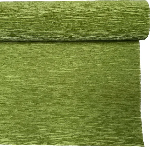 Krepina krepa włoska 180 g bibuła marszczona nr. 622 zielona oliwkowa