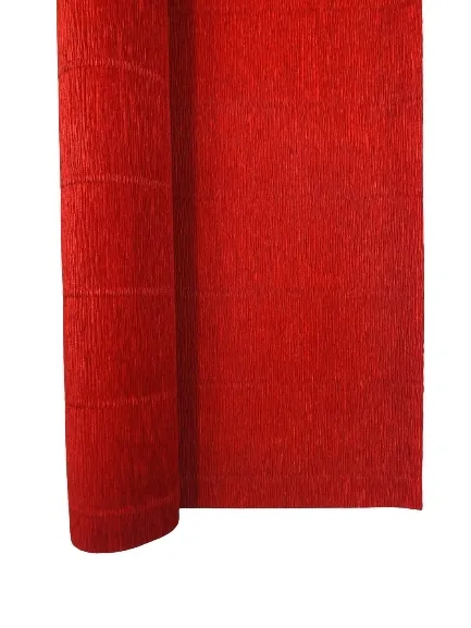 Krepina krepa włoska 180 g bibuła marszczona nr. 618 intensywny czerwony