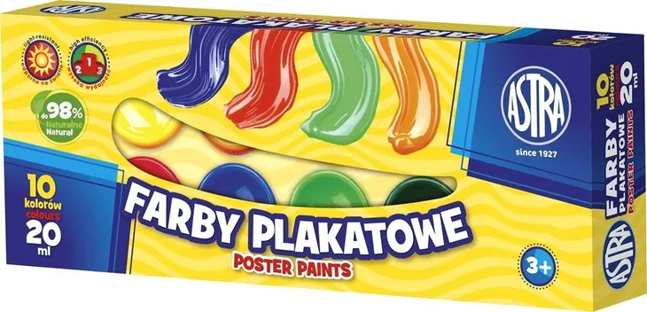 FARBY PLAKATOWE 10 KOLORÓW 20ML ASTRA