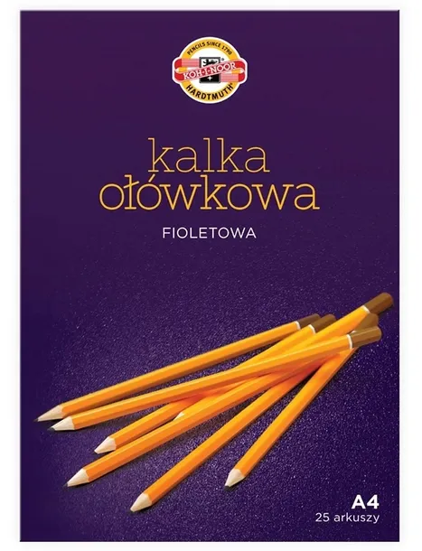 Kalka ołówkowa kopiująca A4 Koh-I-Noor fioletowa 25 arkuszy