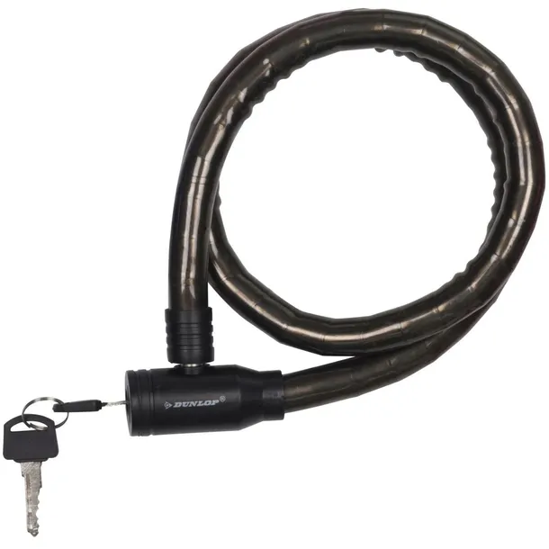 Zapięcie Rowerowe DUNLOP Blokada Rower Motor Hulajnoga linka 80cm klucz