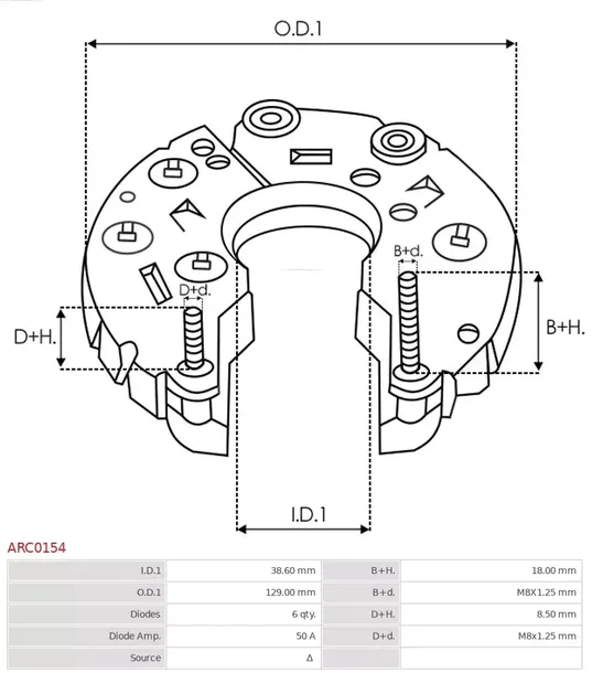 mostek-prost-alternatora-as-pl-arc0154-producent-czesci-as-pl-stan-nowy