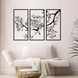 metalowe-obrazy-scienne-z-kwiatami-linia-kwiatowa-abstrakcyjne-kwiaty-3sz