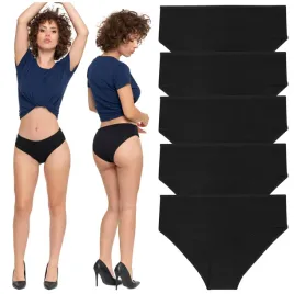 5x-klasyczne-figi-majtki-damskie-bawelniane-czarne-kobiece-moraj-r-xl