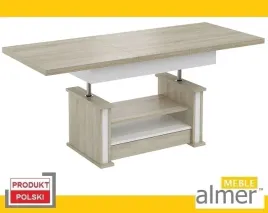 lawostol-lawa-stol-l05-szuflada-polka-rozkladany-dab-sonoma-bialy