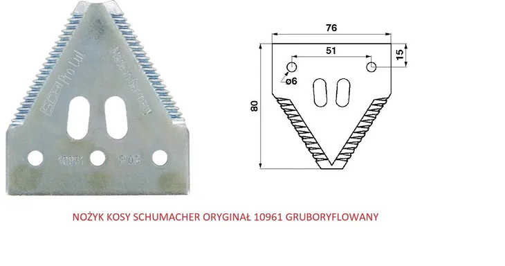 Nożyk listwy tnącej 3mm Schumacher ORYGINAŁ Pro Cut 10961 PACZKA 25 sztuk