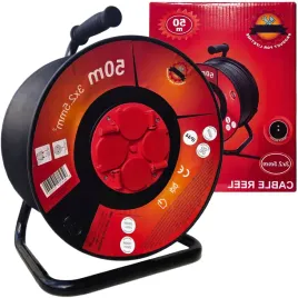 przedluzacz-bebnowy-50m-3x25-na-bebnie-budowlany-4-szt-gniazd-czarny