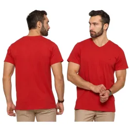 bordowa-koszulka-meska-t-shirt-serek-slim-fit-r-s