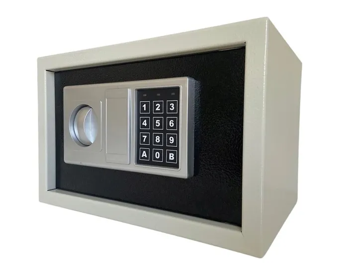 Sejf domowy biurowy zamek elektroniczny + 2 klucze hotelowy stalowy skrytka