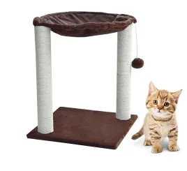 drapak-slupek-brazowy-dla-kota-drzewko-z-legowiskiem