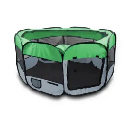 duzy-kojec-zagroda-dla-psa-szczeniakow-zielony-klatka-wybiegu
