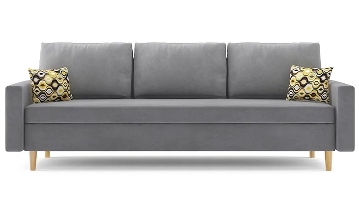 Kanapa ETNA z Funkcją SPANIA Rozkładana Sofa Wersalka do Salonu Szara