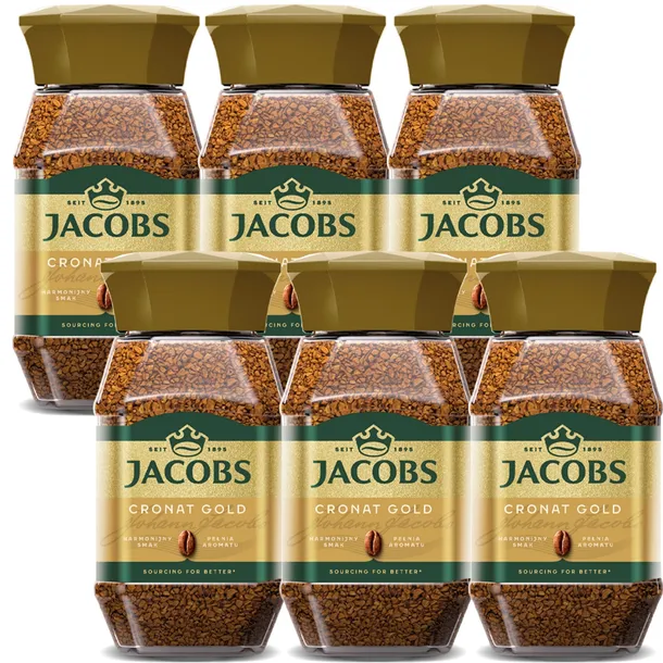 Jacobs Cronat Gold Kawa rozpuszczalna 200g 6 sztuk