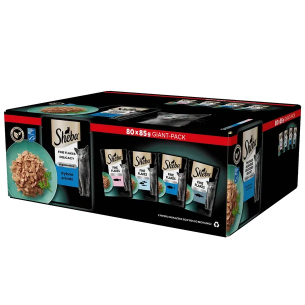 SHEBA Delicacy Smaki Rybne w Galaretce 80x85g