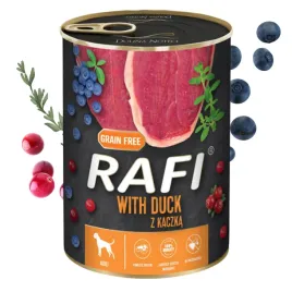 rafi-mokra-karma-dla-psow-z-kaczka-z-dodatkiem-borowki-i-zurawiny-400-g