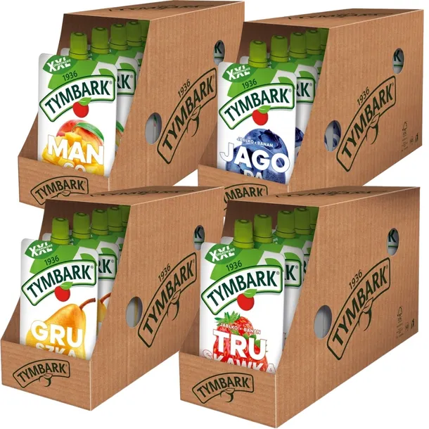 Tymbark Mus 100% XXL mix smaków musy owocowe 200 g x 40 sztuk